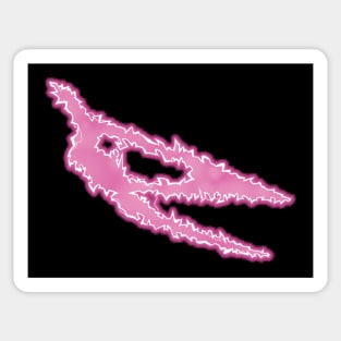 Power Skull - Pterodactyl Pink Sticker